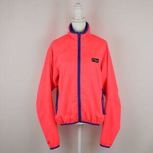 Lowe Alpine Women's Small Neon Orange Blue Full Zip Windbreaker Jacket